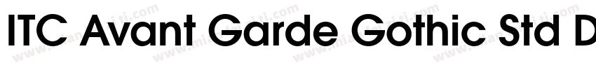 ITC Avant Garde Gothic Std Demi Con字体转换